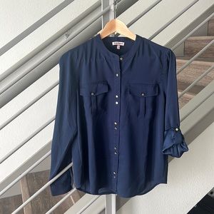 NWOT Juicy Couture Navy Blouse, S